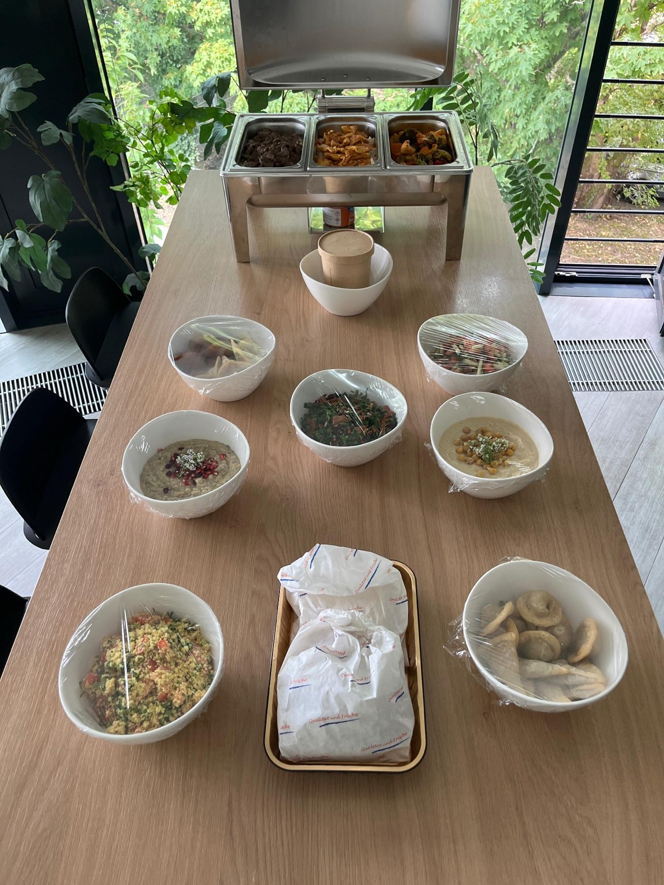 Aufbau eines Buffets