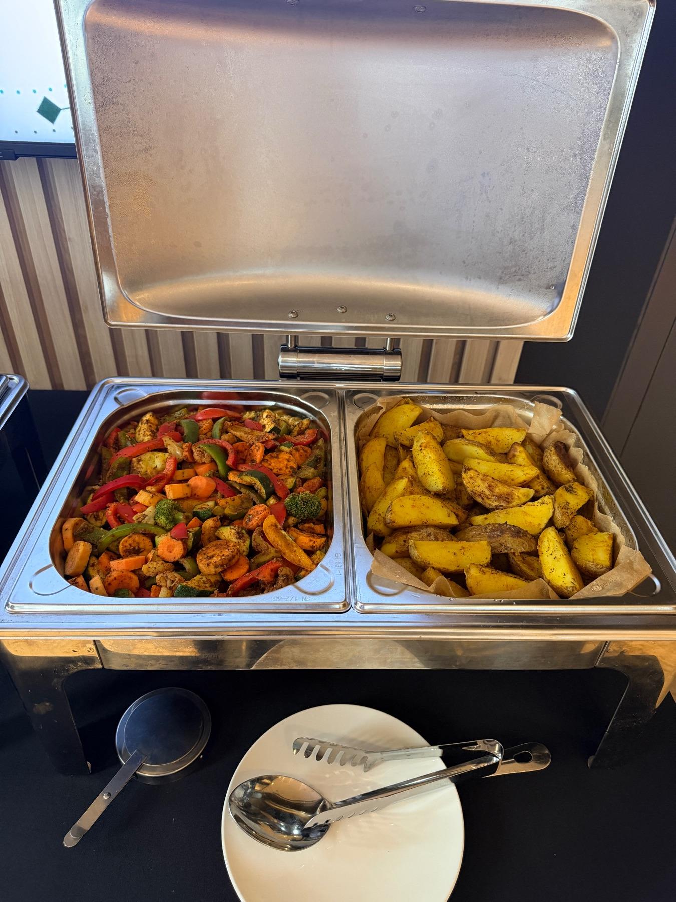 Hauptgang mit Couscous und Kartoffeln